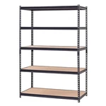 5 Shelf Heavy Duty Metal Muscle Rack Garage Shelving Storage 48"W X 24"D 72"H. Fixed Price $187.99.