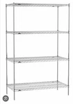 Metro Super Erecta Wide Chrome (4) Shelves Unit, New Open-box 3672NC. Fixed Price $400.00.