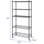 5-SHELF Steel Wire Shelving Unit Rolling Storage With 4 Wheel Casters Garage. Fixed Price $52.19.