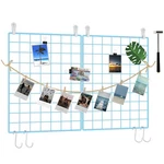 Photo Wall Grid Set Of 2, Decor Panel, Display Shelves, Hook.... Fixed Price $26.85.
