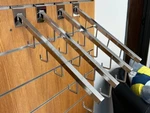Bulk Lot Of Slat & Grid Wall Fixtures Chrome Black Various Styles. Fixed Price $50.00.