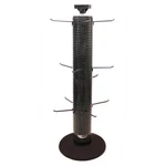 Counter Top Peg Board Spinner Rack Black Plastic Display W/hooks Store Fixture. Fixed Price $31.48.