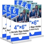 Dulvus 4X6 Vertical Acrylic Sign Holder Plastic Frame Display Stand Pack Of. Fixed Price $19.13.