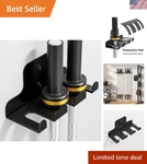 Black Powder Coated Barbell Wall Mount - Modern Storage For Fitness Equipment. Fixed Price $35.00.
