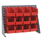 Quantum Storage Systems QBR-2721-230-12RD Bench Rack 27IN W/12 Red Bins. Fixed Price $231.63.