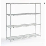 Nexel Tier Chrome Wire Shelving Starter Unit 48"W 12"D 63"H. Fixed Price $178.81.