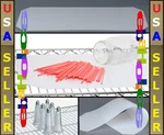 Metro Rack Shelf Liners 1848CI-4 Translucent Inlay 18" X 48" 4-PACK Plastic Nib. Fixed Price $34.99.