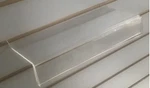 12 Clear Acrylic Slatwall Shelves W/ Sign Holder 4 Inches Deep X 10 Wide. Fixed Price $32.08.