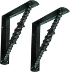 Twist Cast Iron Black Shelf Brackets 8 Inch, Heavy Duty For Wood. Fixed Price $50.11.