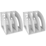 2 Pcs Grey Plastic Magazine File Sorter Binder Holder Folder Organizer Stand. Fixed Price $34.56.