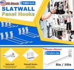 100 Pack Slat Wall Hanging Hooks 8 & Inch Panel Garage Heavy Duty. Fixed Price $43.99.