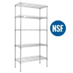 Ktaxon 5-TIER Wire Shelving Unit, Steel Storage Rack For Office Kitchen, Silver. Fixed Price $99.80.