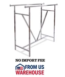 Econoco K41 Heavy Duty Double Bar Garment Rack W/ V-brace 60" Chrome. Fixed Price $88.00.