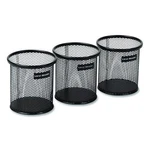 Mind Reader Metal Mesh Utensil Holder, 3.5" Dia X 3.7"H, Black, 3/PACK. Fixed Price $15.64.