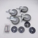 Nexel Swivel Stem Casters Set 5" Polyurethane Wheels W/brakes 1200LB Max 500592. Fixed Price $54.99.