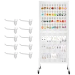 Nectacol 2'X 5' Standing Pegboard Display With T-base, 1-PACK White,. Fixed Price $113.72.