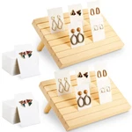 Marsui 62 Pcs Wood Earring Display Stand Card Sets Of Holde.... Fixed Price $40.04.