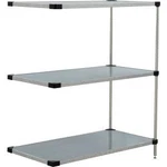 Nexel 3 Shelf Galvanized Steel Solid Shelving Unit Add On 54""W 24""D 54""H. Fixed Price $451.45.