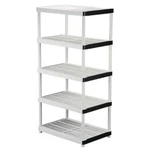 5-TIER Plastic Garage Storage Shelving Unit Gray 36 W X 72 24IN D. Fixed Price $109.91.