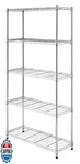 Whitmor 5 Tier Shelving Unit, Metal Storage Shelves, 400 Lbs Capa. Fixed Price $106.99.