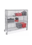 Uline Security Shelving Unit H-6752; 5" Casters; 72W X 24D 64H. Fixed Price $650.00.