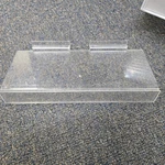 Of 12 Retail Display Slatwall Shoe Holders With Sign Slot. Fixed Price $30.00.