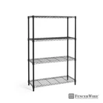 Fencer Wire 4-TIER Black Adjustable Shelving Unit Garage Storage 36X14X54. Fixed Price $44.99.