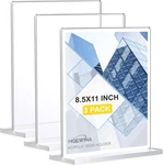 Acrylic Sign Holder 8.5 X 11 Inch 3 Pack, Clear Display Stand For Store. Fixed Price $13.71.