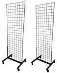 Black 2' X 6' Heavy Duty Rolling Gridwall Display Panels - Set Of. Fixed Price $119.87.