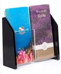 New DISPLAYS2GO 2-POCKET Brochure Rack Clear/black Acrylic 1PC. Fixed Price $42.97.