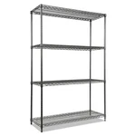 Alera Wire Shelving Starter Kit, Four-shelf, 48W X 18D 72H, Black Anthracite. Fixed Price $178.43.