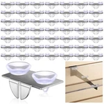 50 Pcs Center Shelf Rest Clip With Rubber Cushion Galvanized Glass Brac.... Fixed Price $39.78.