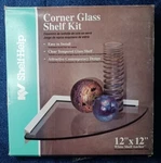 Kv Knape & Vogt Clear Glass Corner Shelf Kit With White Anchor 12. Fixed Price $12.99.