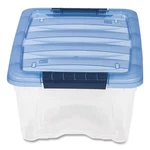 Iris Stack And Pull Latching Flat Lid Storage Box, 3.23 Gal, 10.9"X16.5"X6.5". Fixed Price $18.25.