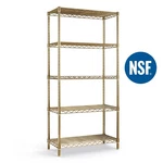5-TIER Wire Shelving Unit, Steel Storage Rack For Garage Office Kitchen GOLD,60". Fixed Price $55.79.