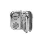 4 Pc Hinge Glass Connector Chrome 3/16'' Tempered Shelf. Fixed Price $27.50.