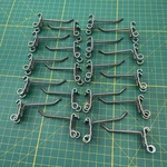 2.5" Hooks 20 Silver For 1" Mini Cube Displays. Fixed Price $15.97.