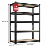 5-TIER Heavy Duty Metal Shelving Storage Adjustable Garage Shelves Utility Rack. Fixed Price $36.99.
