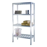 New Age 1063TB Four-tier 60" T-bar Shelving Unit With 20" Depth 1000 Lb Capacity. Fixed Price $1235.29.