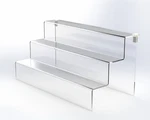 3 Steps Acrylic Display Stand, Fit Ikea Detolf 15"W X 8"D 7.5"H Made In Usa. Fixed Price $24.99.
