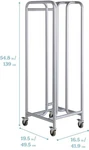 ECR4KIDS The Surf Storage Rack, Classroom Furniture, Silver, 30-PIECE. Fixed Price $123.24.