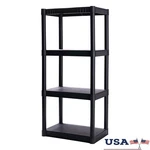 4-SHELF Plastic Storage Unit Heavy Duty Shelving Home Garage Office Organization. Fixed Price $44.16.