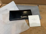 Cole Haan Women's Jitney Unit Black Patent Slim Folding Checkbook Wallet. Fixed Price $59.99.