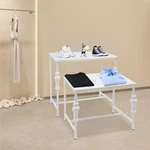 Modern Standing Display Rack, Retail Clothing Shop Tables White 2PCS. Fixed Price $128.13.