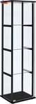 64-INCH 5-TIER Clear Glass Curio Cabinet Display Case With Black Shelving. Fixed Price $314.15.