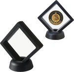 Set Of 2 Challenge Coins Display Stand, 3D Floating Clear Case, Black. Fixed Price $13.47.