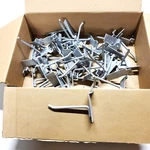 Case Of 50 1/4" Silver Slatwall Peg Hook Bracket Steel Metal Retail Display. Fixed Price $14.97.