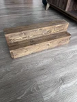 Handmade Tiered Liquor Bottle Display Wooden Bar Organizer 24 Long X 7 High. Fixed Price $52.50.