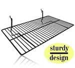 Only Hangers Black Wire Slatwall / Gridwall Shelf 24"L X 12"D. Fixed Price $23.98.