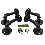 4 Pack Industrial Black Iron Pipe Shelf Brackets Wall Mount Elbow Style. Fixed Price $19.97.